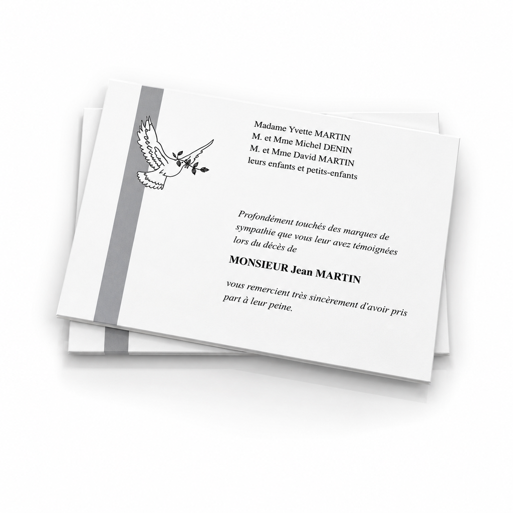 Carte remerciements  